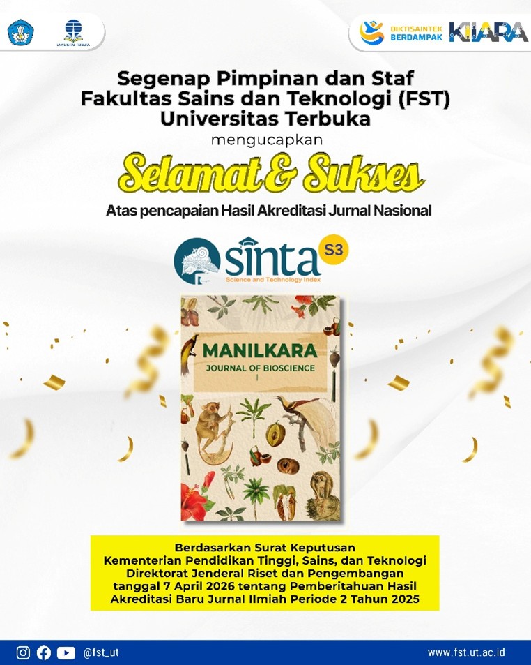 Poster Akreditasi Sinta 3 Jurnal MANILKARA