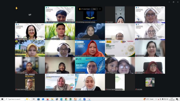Tangkapan layar peserta Penyamaan Persepsi Instruktur Praktikum